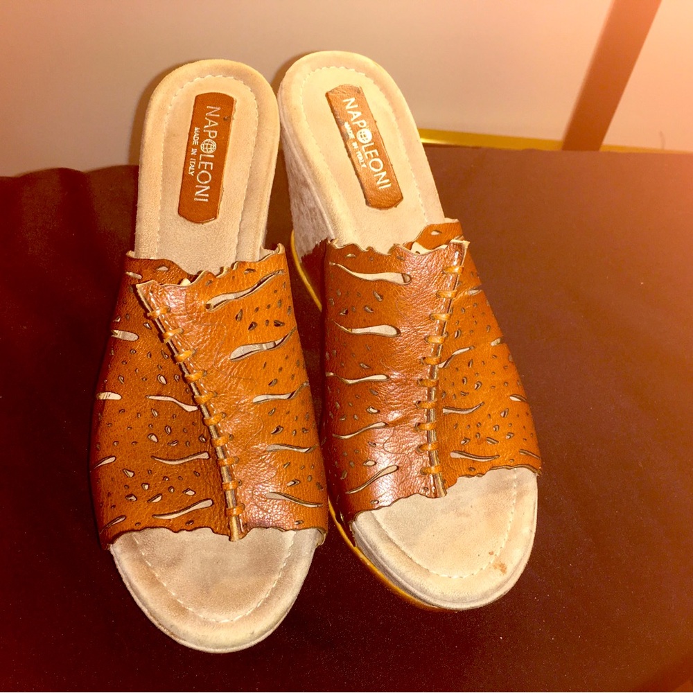 Authentic Napoleoni wedged sandals size 38
